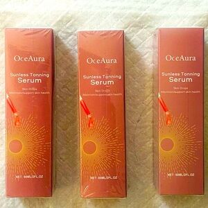 OceAura Sunless Tanning Serum Drops, lot of 3, new in unopened package